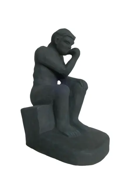 Artikelbild 3 des Artikels “Thinker Figure, 62cm Height | GRC (Glassfibre Reinforced Concrete), Bronze Finish “